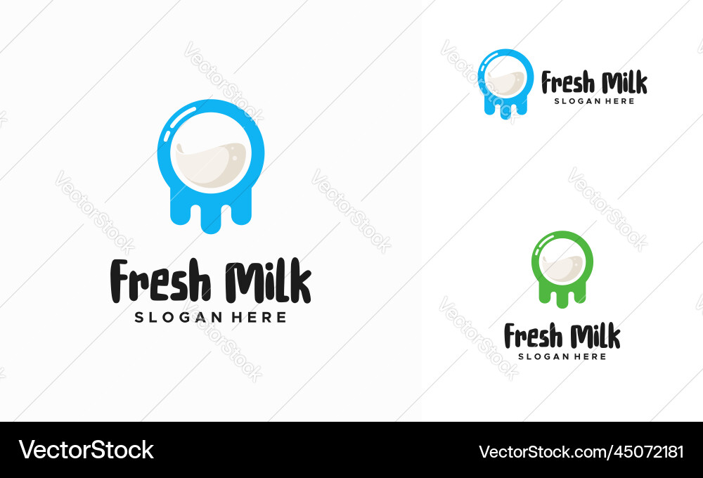 Frische Milch Logo Designs Konzept gesund Frische Milch Logo Designs Konzept gesund vektorbild