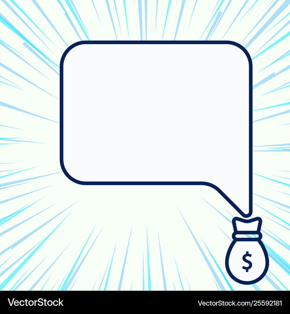 Isolated front view speech bubble pointing down Isolated front view speech bubble pointing down vector image