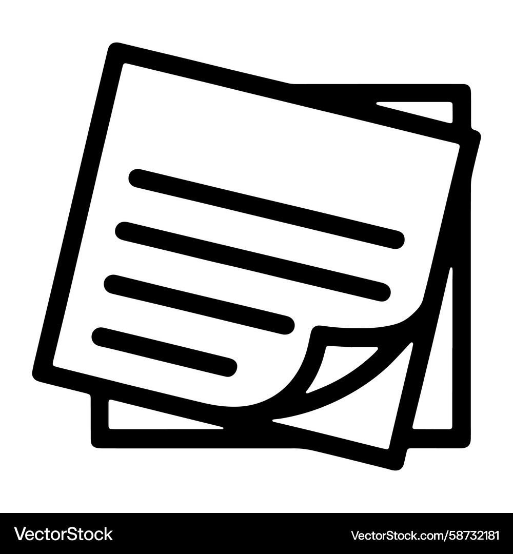 Lined Paper Stack Vector Image