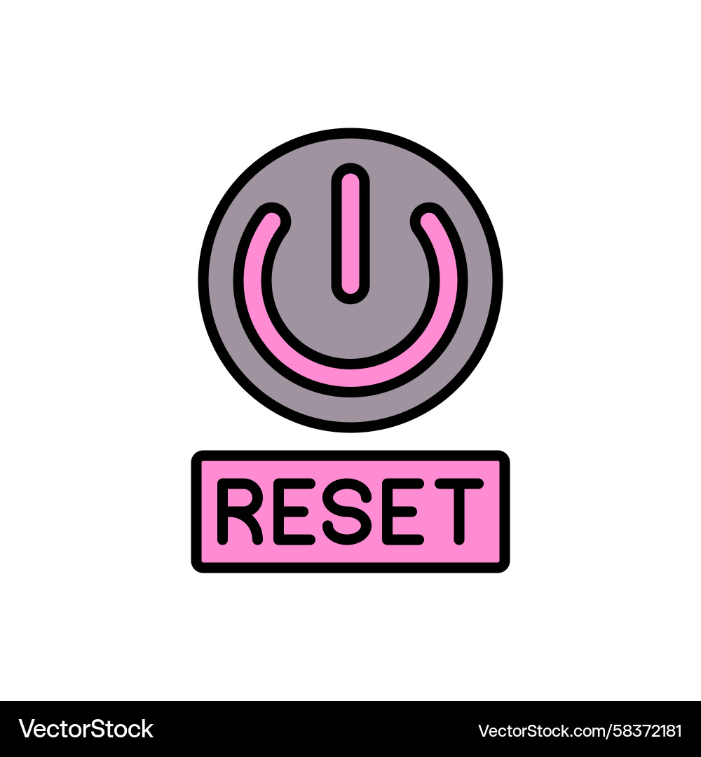 Modern Reset Icon - Power & Reset Vector Image