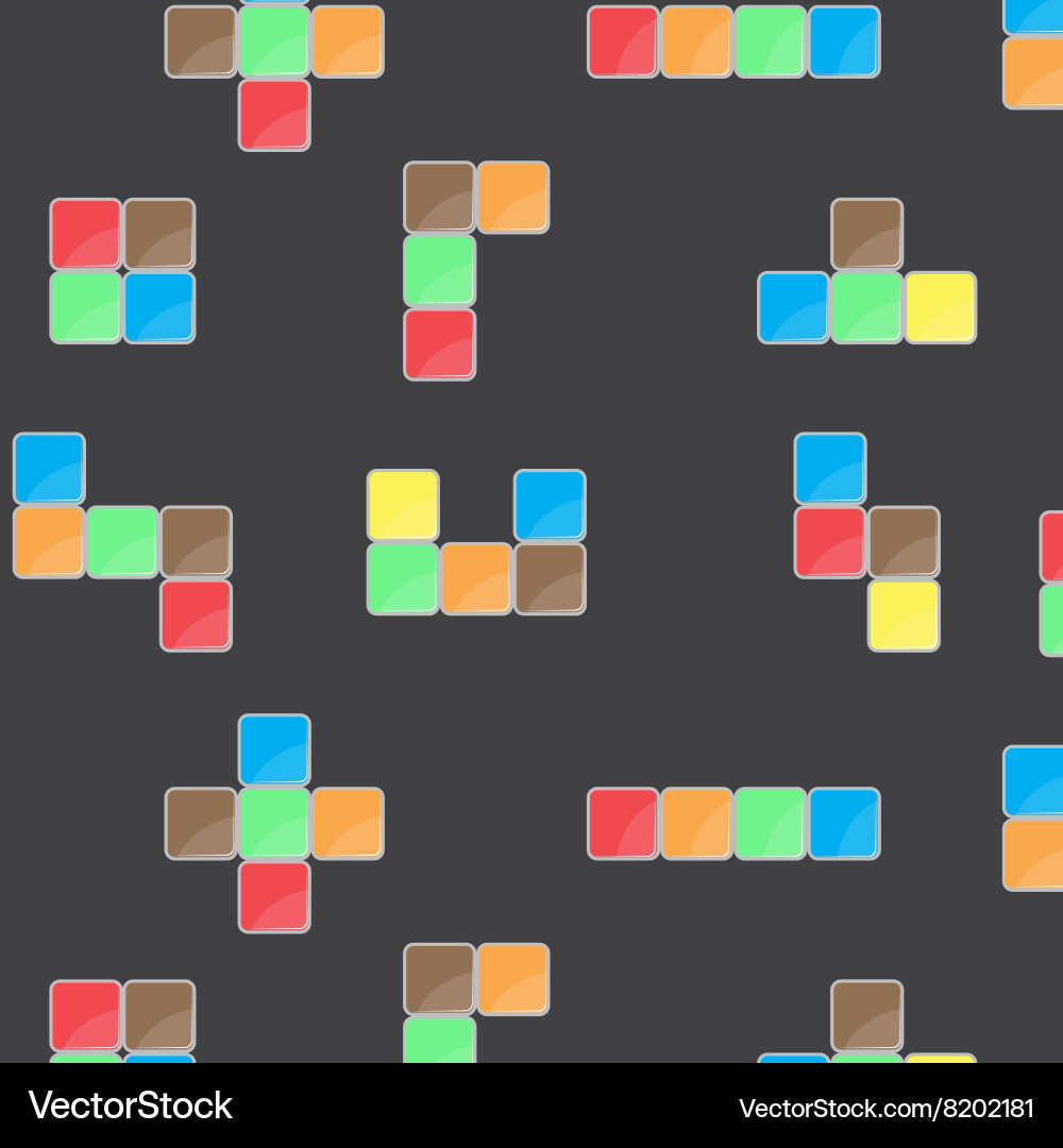 Pattern color block game vector image
