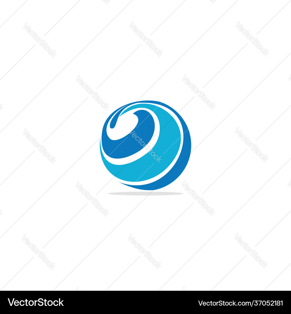 Round circle sphere globe technology logo Vector Image