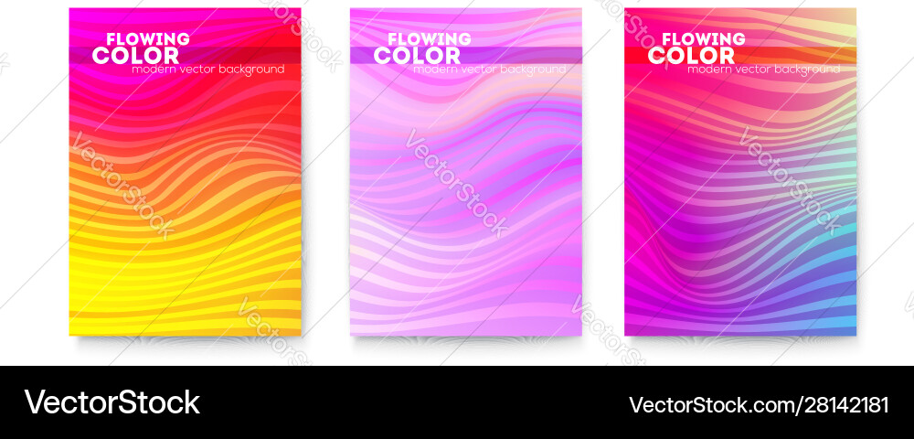Set posters with abstract smoothly pattern from Set posters with abstract smoothly pattern from vector image