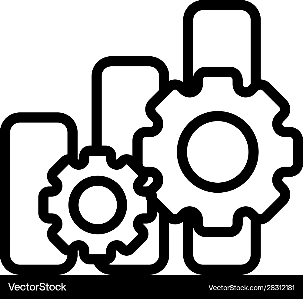 Set up graphics icon isolated contour Vector Image