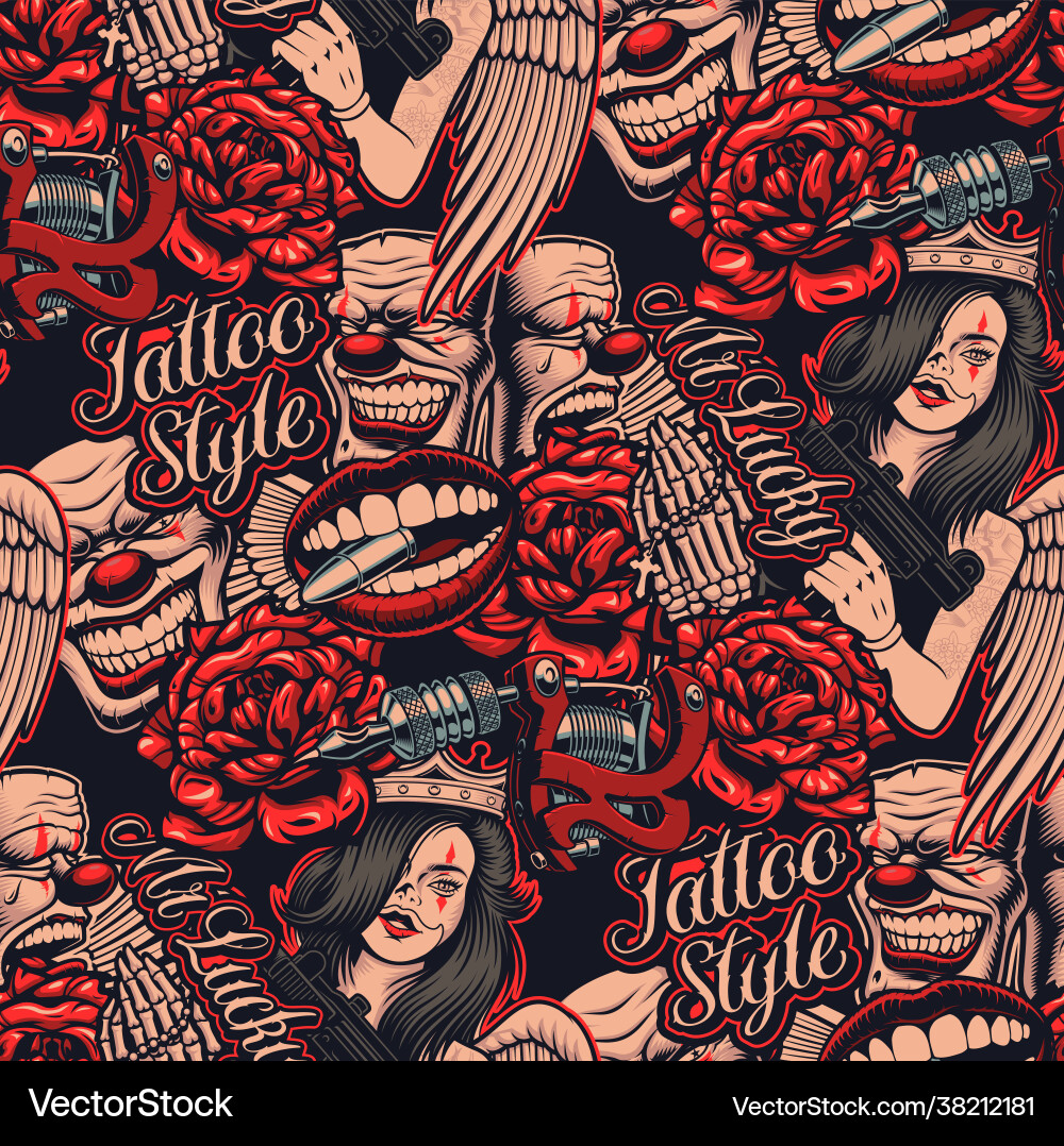 Tattoo Pattern - Retro & Bold Vector Image