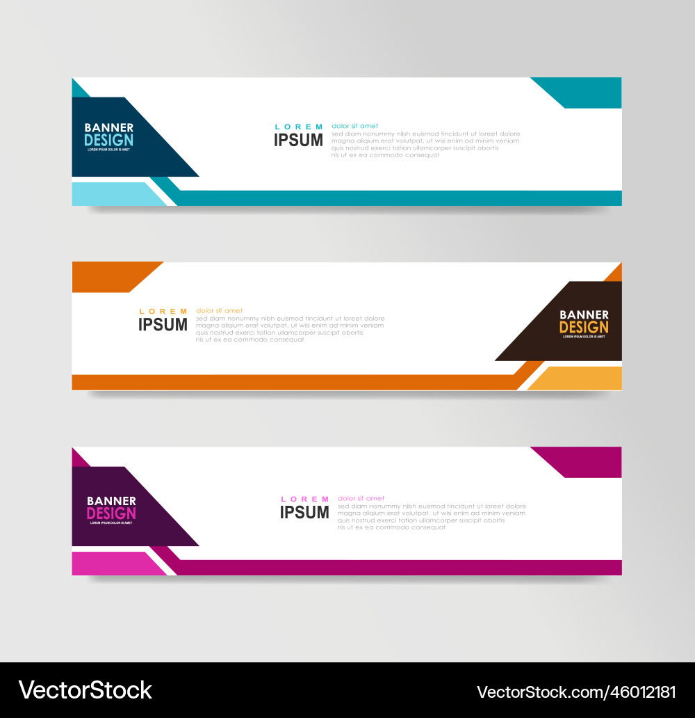 Templates of horizontal web banner website header Templates of horizontal web banner website header Vector Image