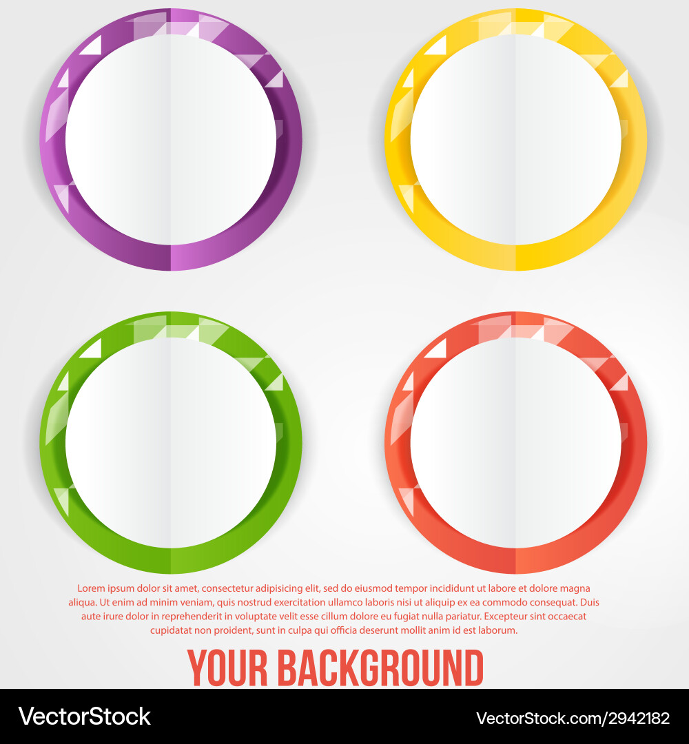 Abstract circles template object web vector image