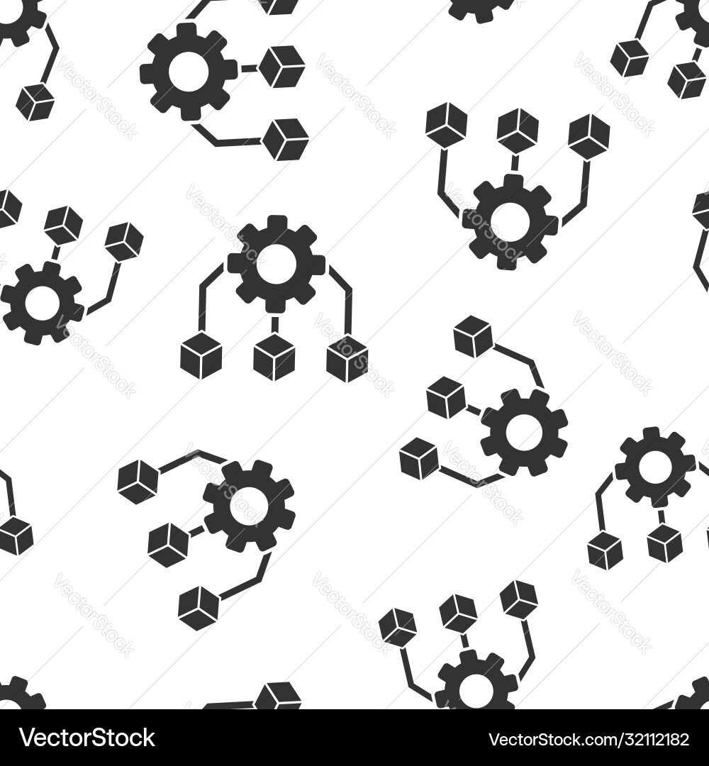 Api technology icon in flat style algorithm vector image