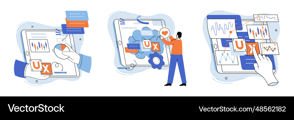 Application testing metaphor Application testing metaphor vector image