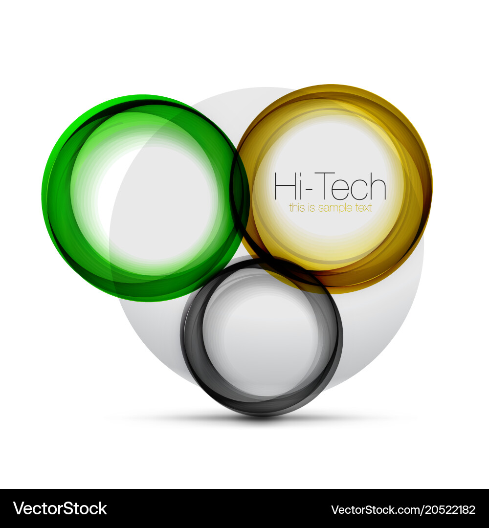 Circle web layout - digital techno spheres Vector Image