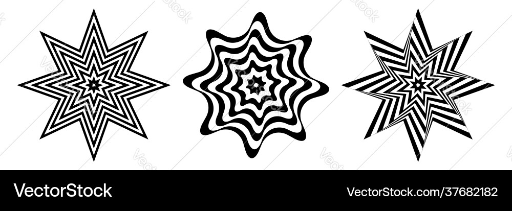 Design elements in star shape Design elements in star shape vector image