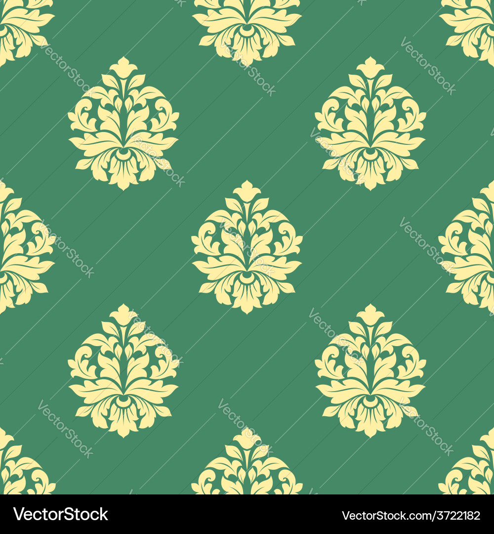 Elegant Floral Damask Pattern vector image