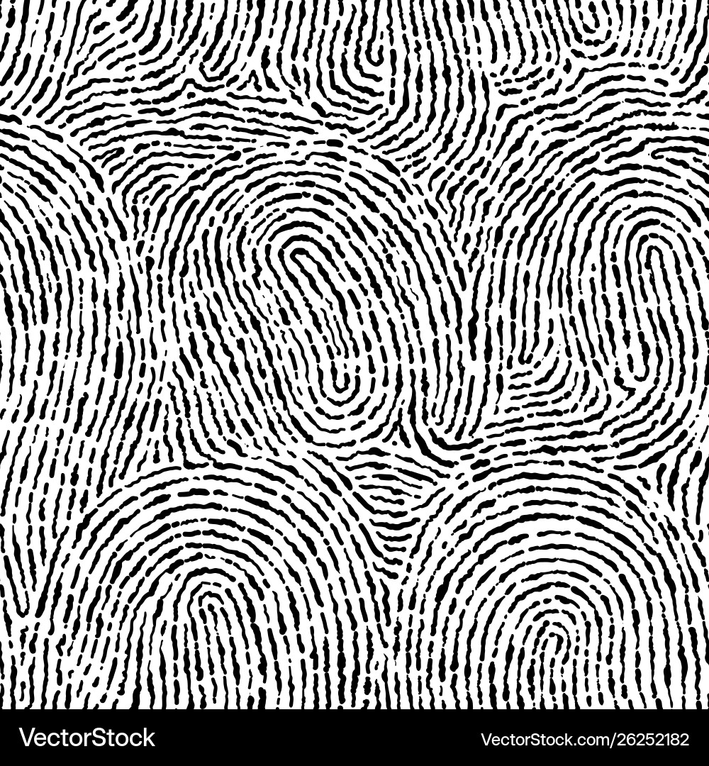 Fingerprint seamless background on square shape Fingerprint seamless background on square shape Vector Image
