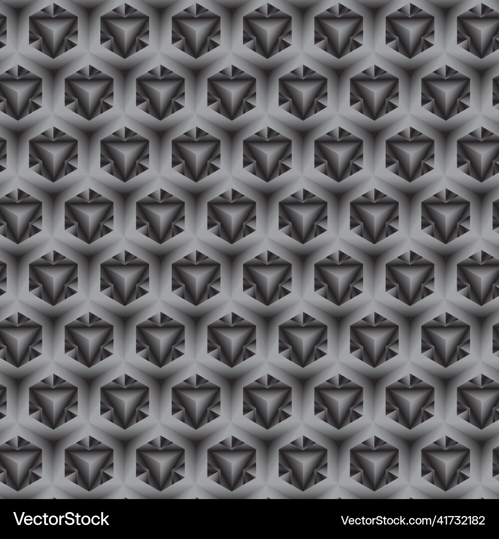 Geometric 3d triangular pattern in gray tones Geometric 3d triangular pattern in gray tones vector image