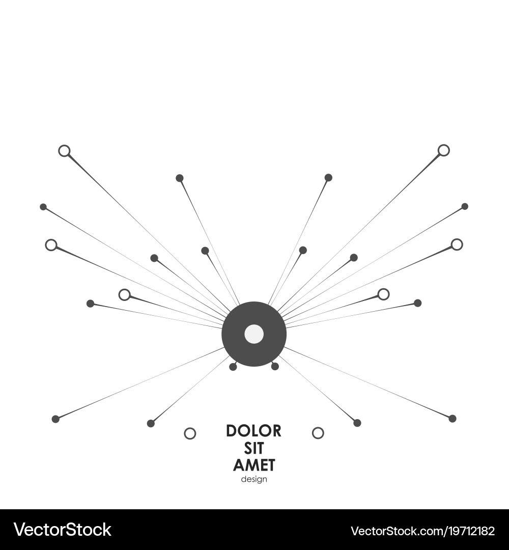 Geometric abstract connected line and dots vector image
