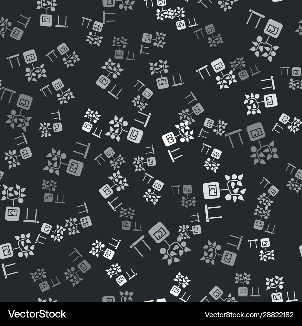 Grey smart farming technology - farm automation Grey smart farming technology - farm automation Vector Image