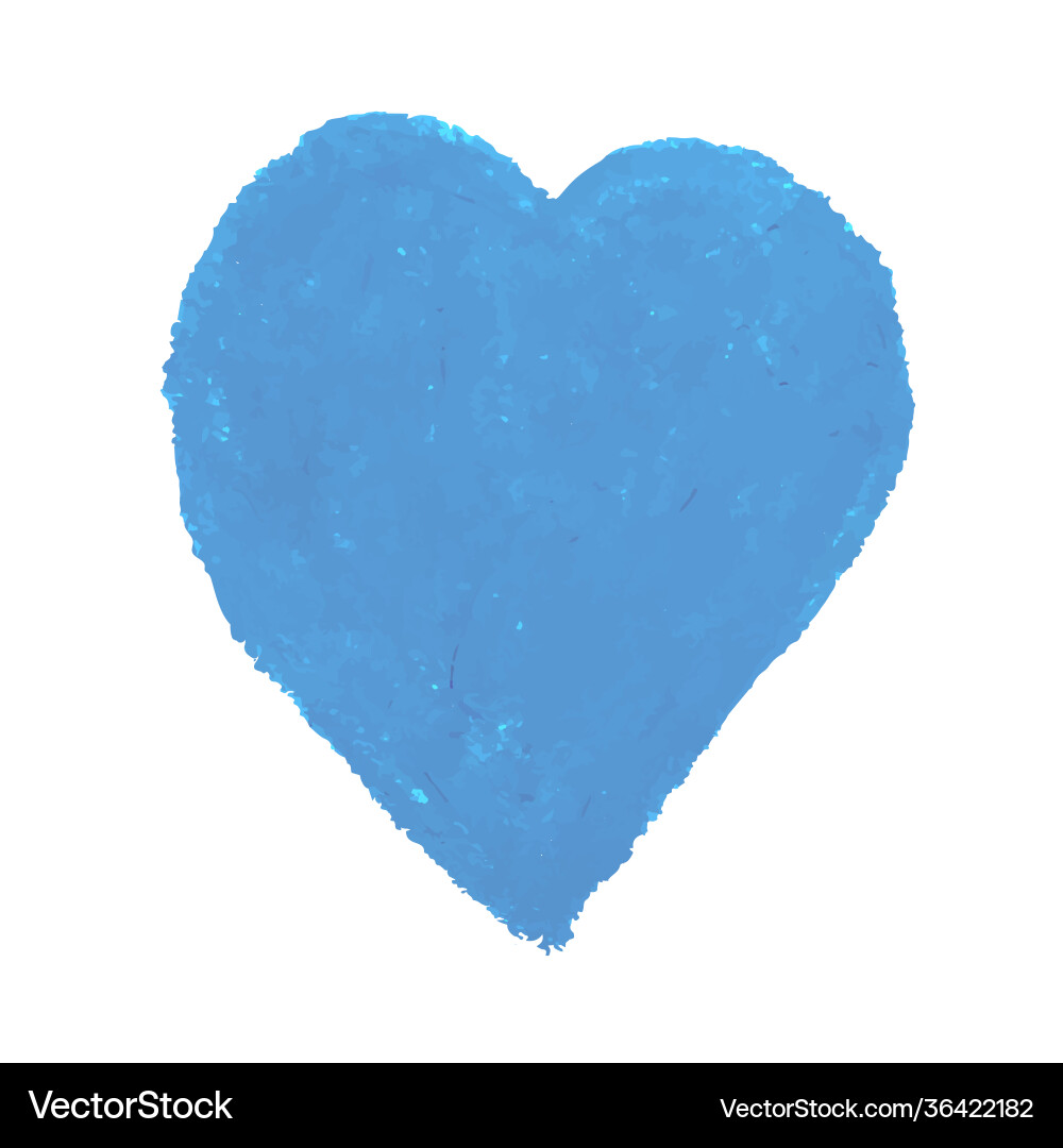 Heart shape drawn with blue Heart shape drawn with blue vector image