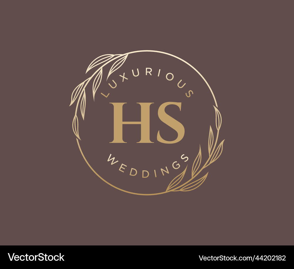Hs initials letter wedding monogram logos – Royalty-Free Vector