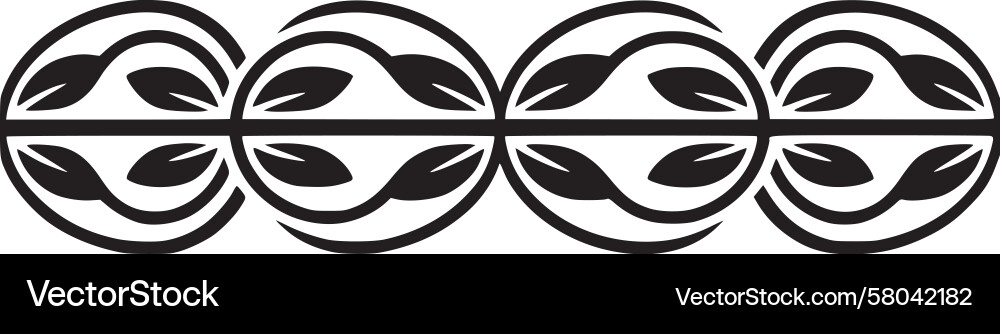 Leaf Border Pattern Vector Image