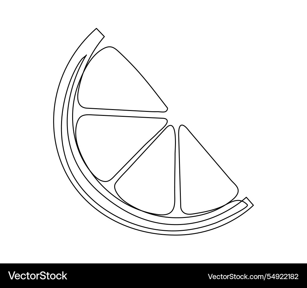 Lemon slice isolated on white background vector image