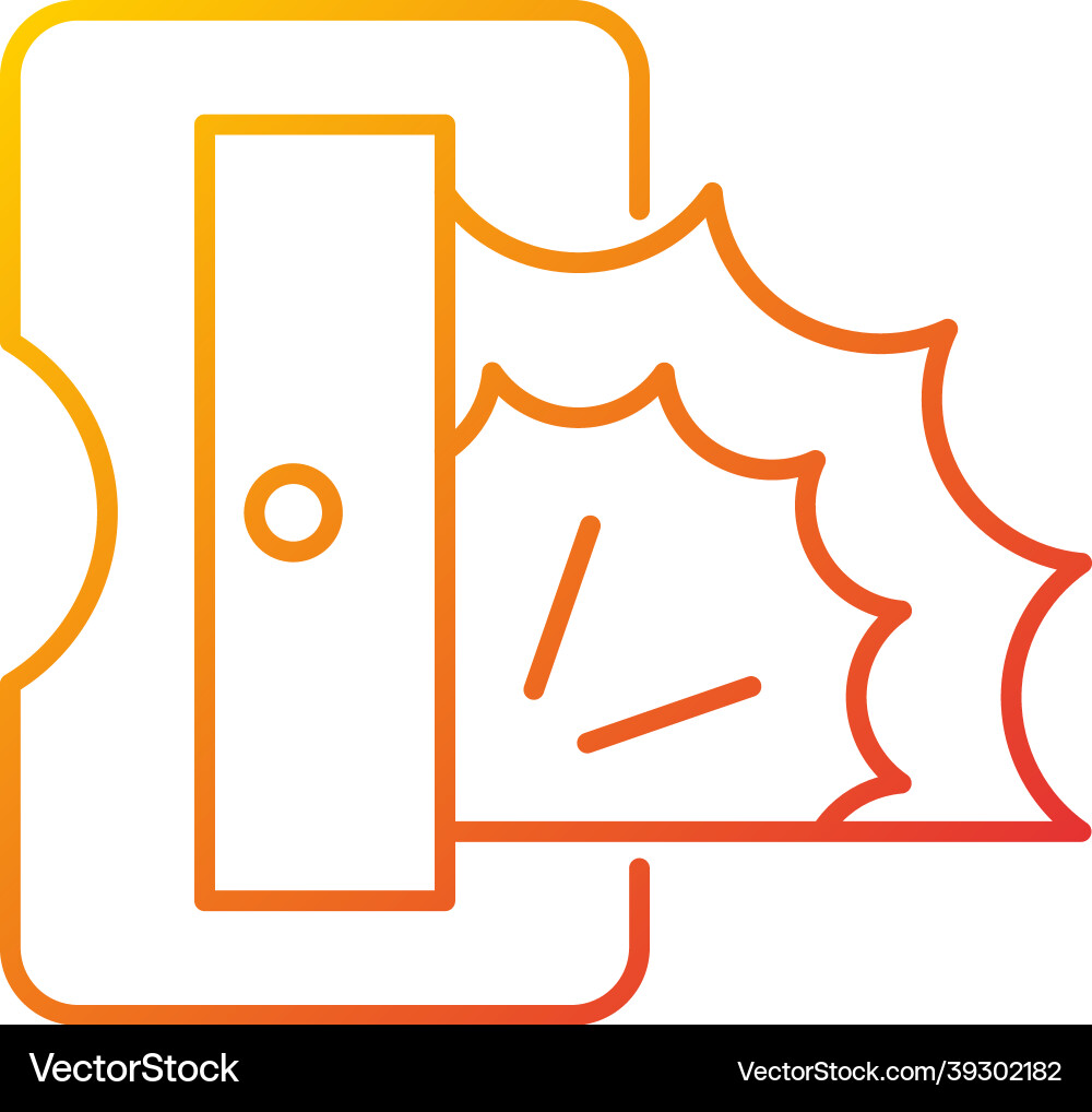 Pencil sharpener gradient linear icon Pencil sharpener gradient linear icon vector image