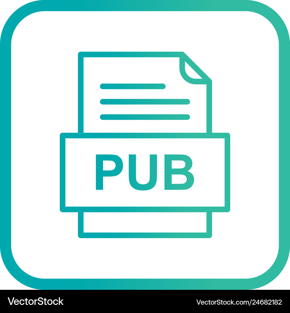 Pub file document icon Vector Image