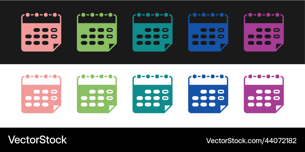 Set school timetable icon isolated on black Set school timetable icon isolated on black vector image