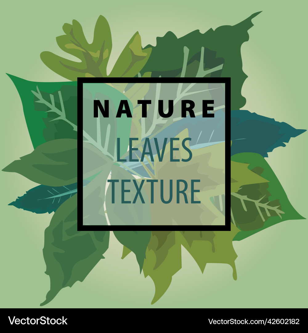 Simple colorful leaf background with frame Simple colorful leaf background with frame Vector Image