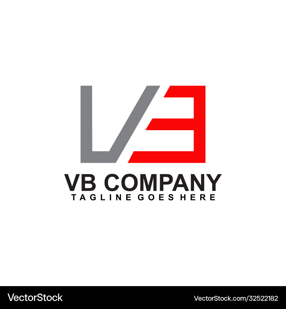 Vb letter initial logo design template Vb letter initial logo design template Vector Image