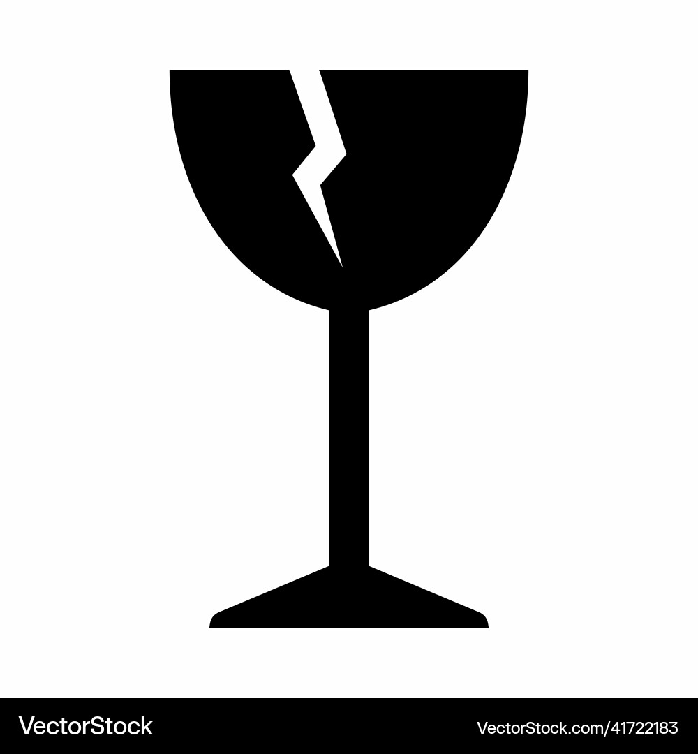 A fragile icon A fragile icon Vector Image