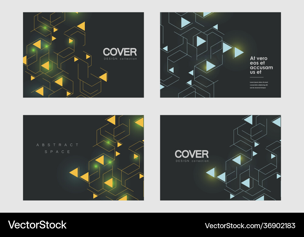 Abstract template with hexagons Vector Image