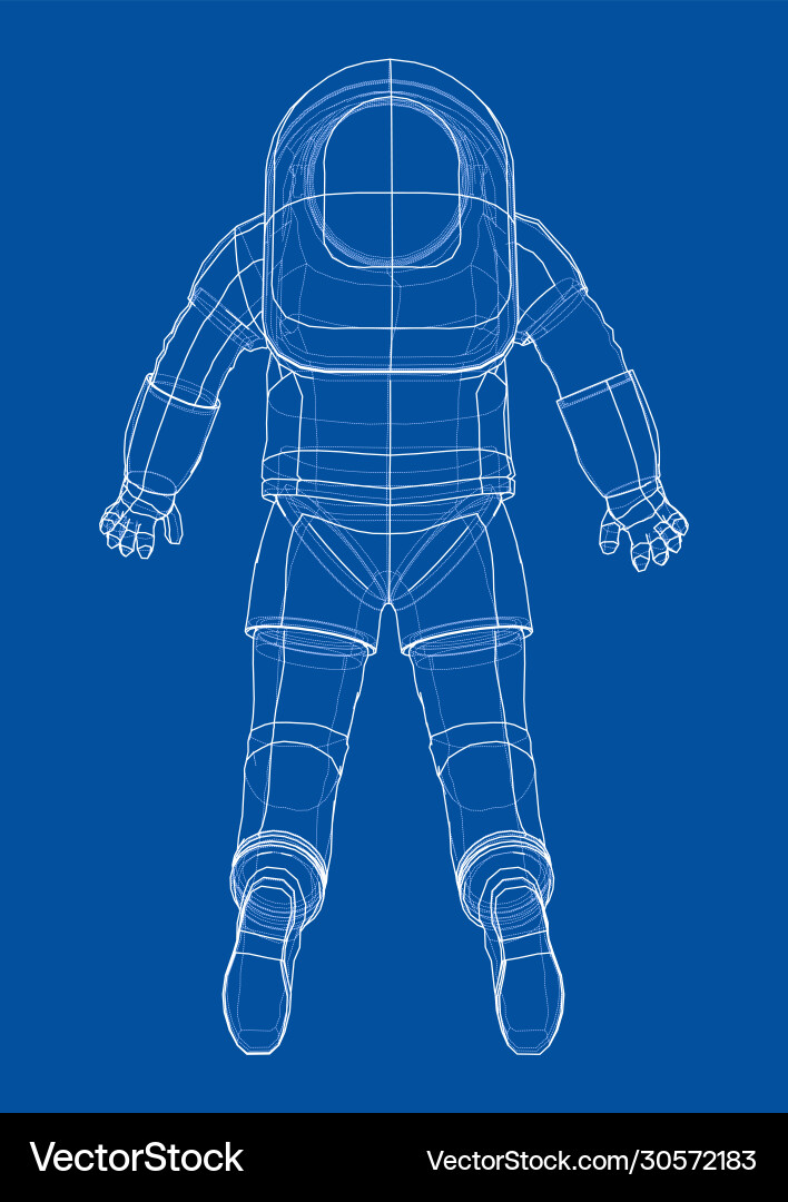Astronaut concept rendering 3d Vector Image