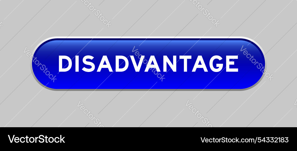 Blue color capsule shape button with word Blue color capsule shape button with word vector image
