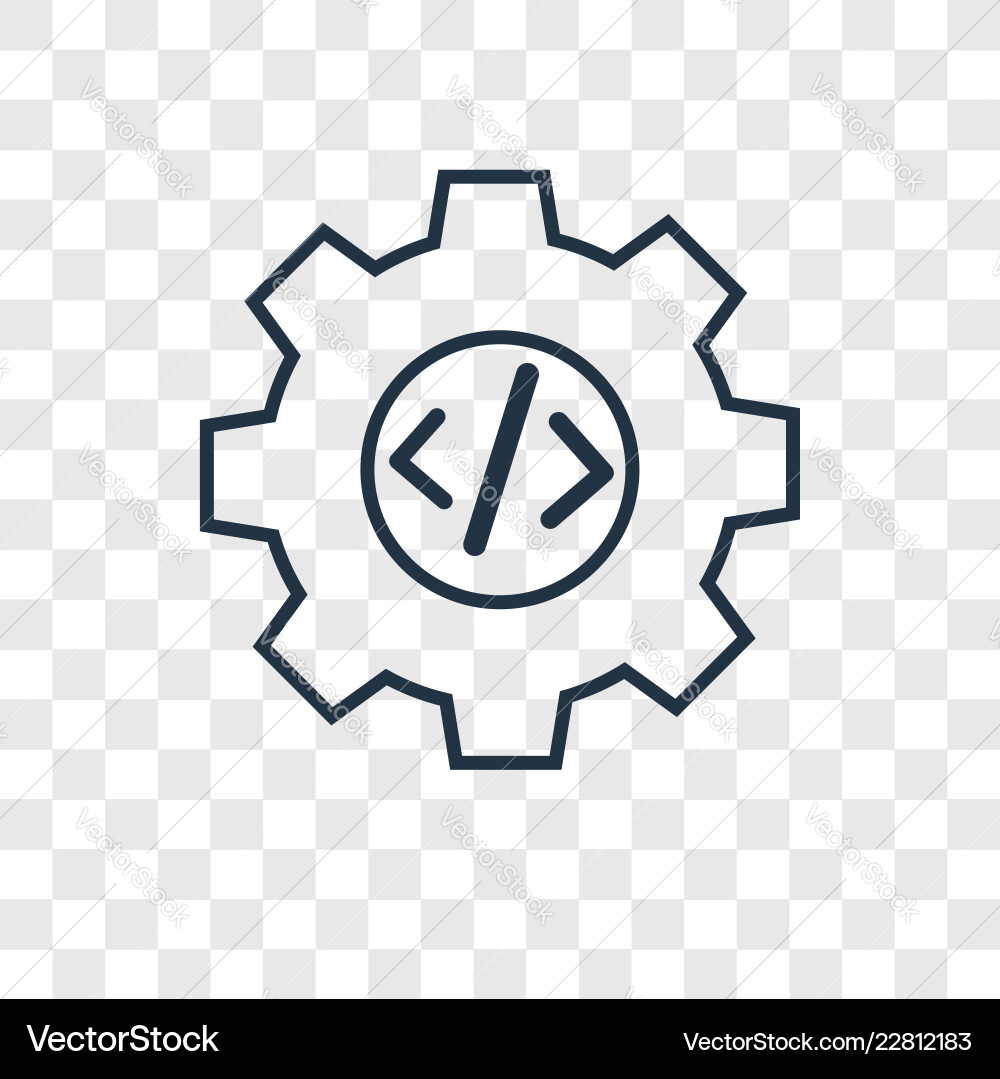 Coding concept linear icon isolated Coding concept linear icon isolated vector image