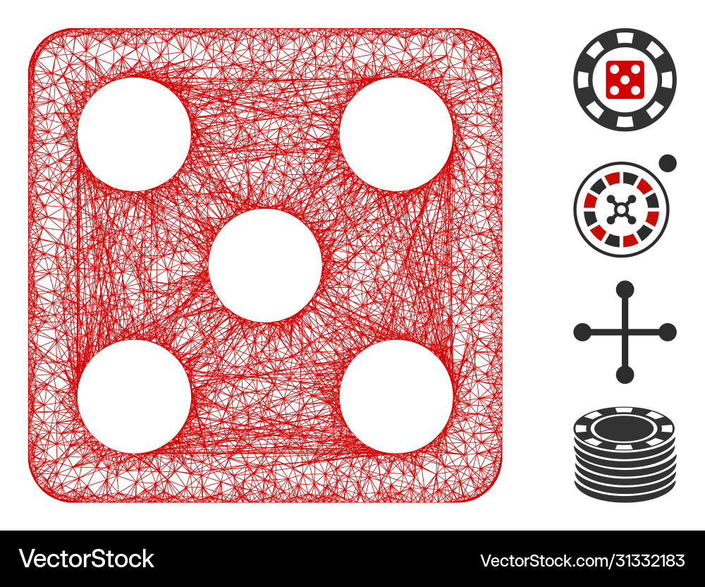 Dice web mesh Dice web mesh vector image