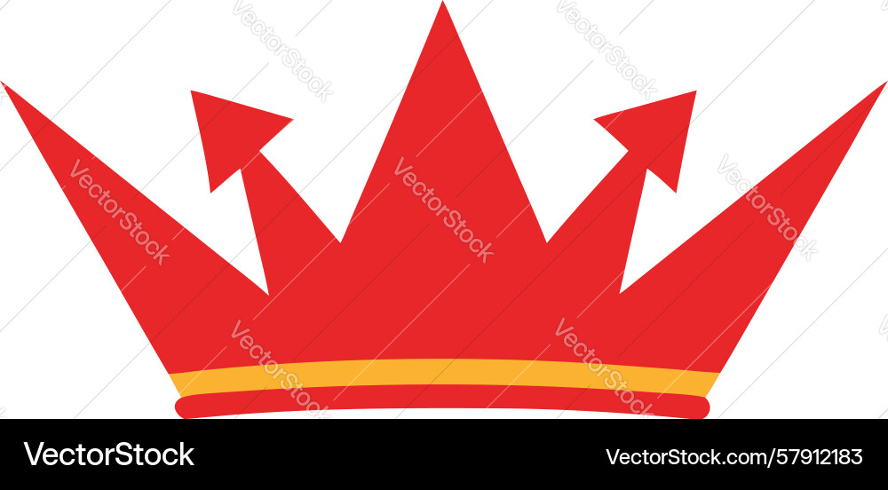 Dynamic red crown with sharp pointed tips design Vector Image
