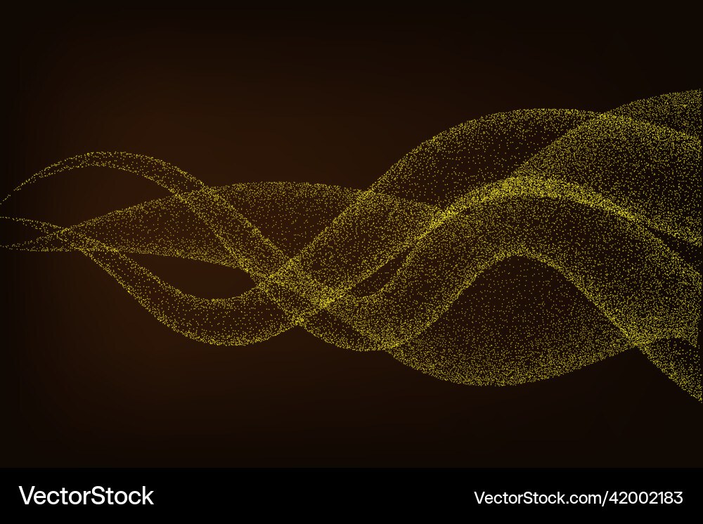 Golden glittering overlapping waves Golden glittering overlapping waves vector image
