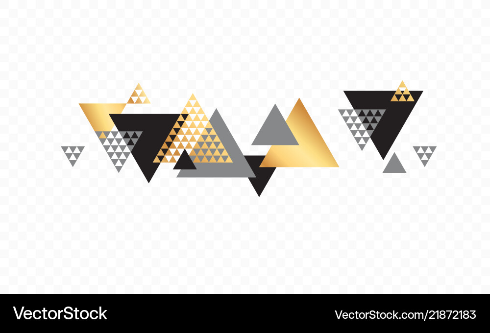 Golden Triangle Abstract Pattern vector image