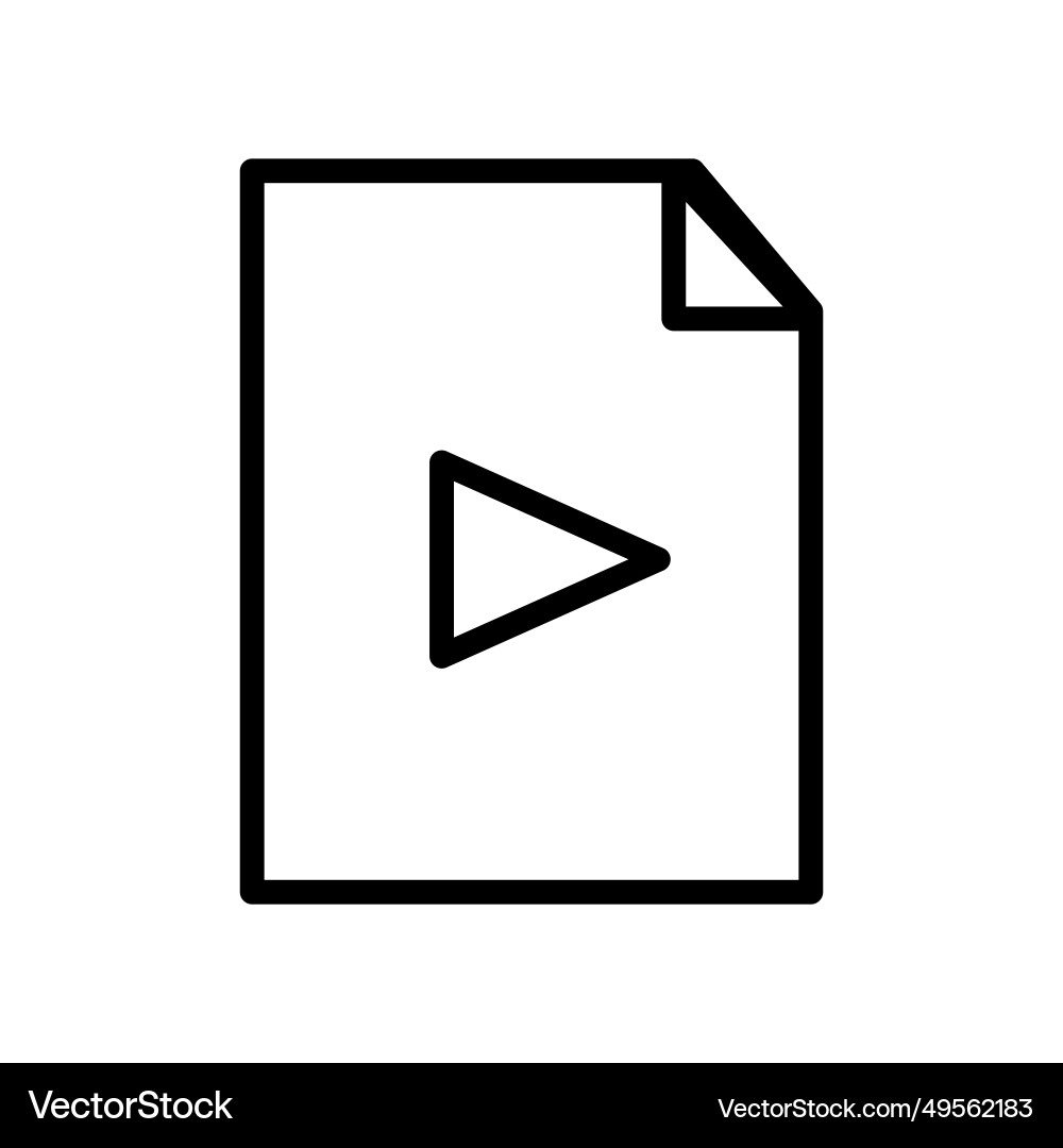 Line icon play button on the multimedia interface Line icon play button on the multimedia interface vector image
