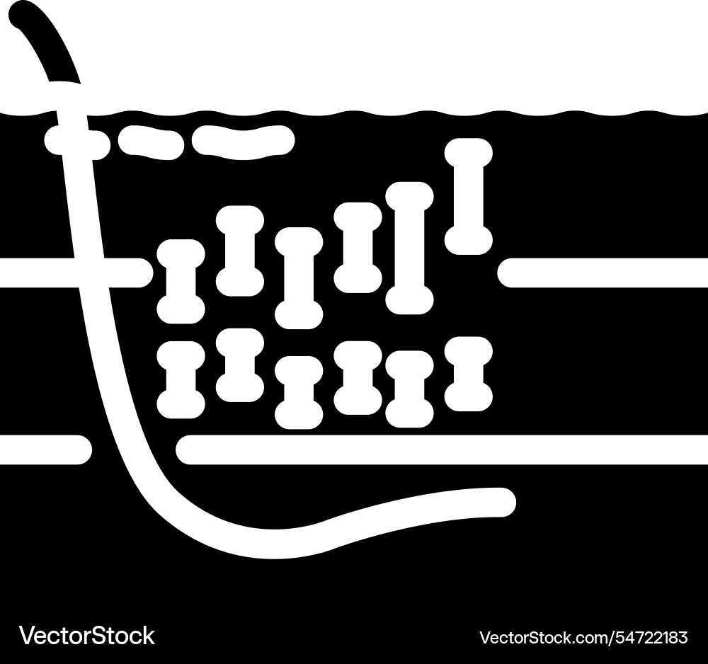Ocean aciding chart welt glyph icon Ocean aciding chart welt glyph icon vektorbild