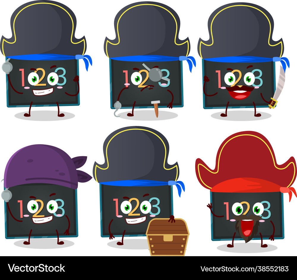 Pirate Numeric Characters Vector Image