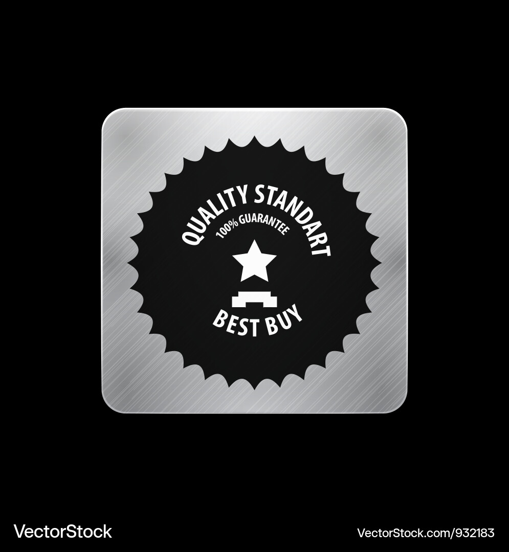 Quality standard phone button Vector Image