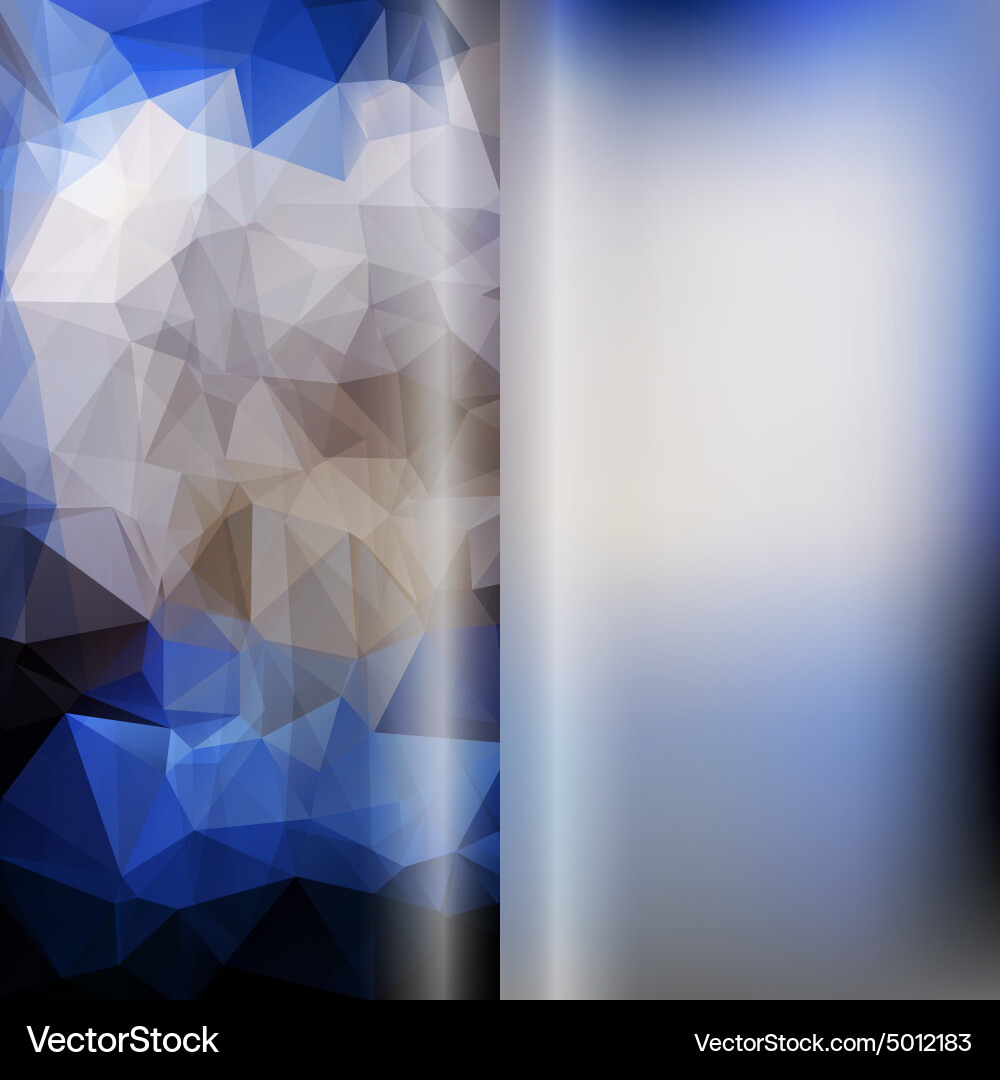 Set of polygon triangles and blurred backgrounds vector image