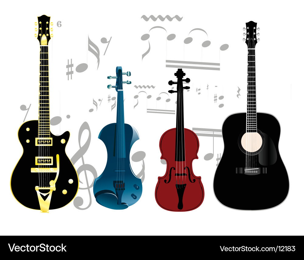 String Instruments Collection vector image