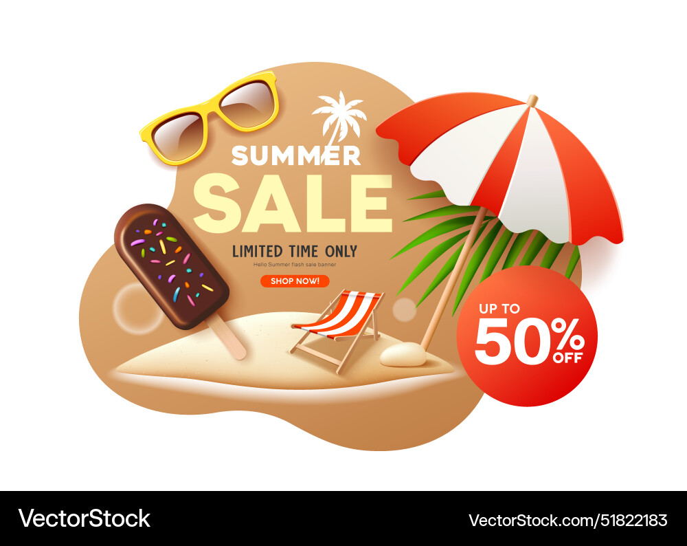 Summer sale holiday ice cream chocolate present Summer sale holiday ice cream chocolate present vector image