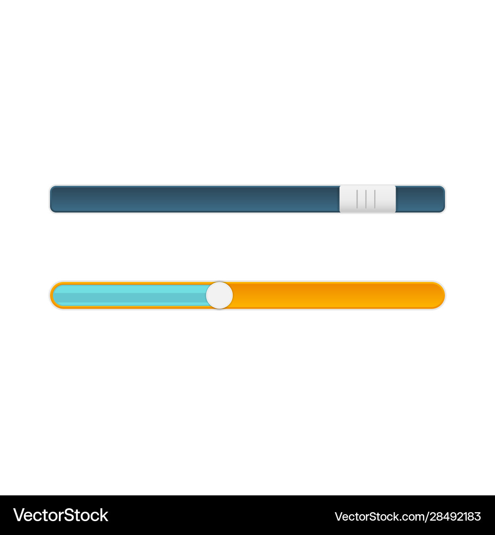Ui slider button set Ui slider button set vector image