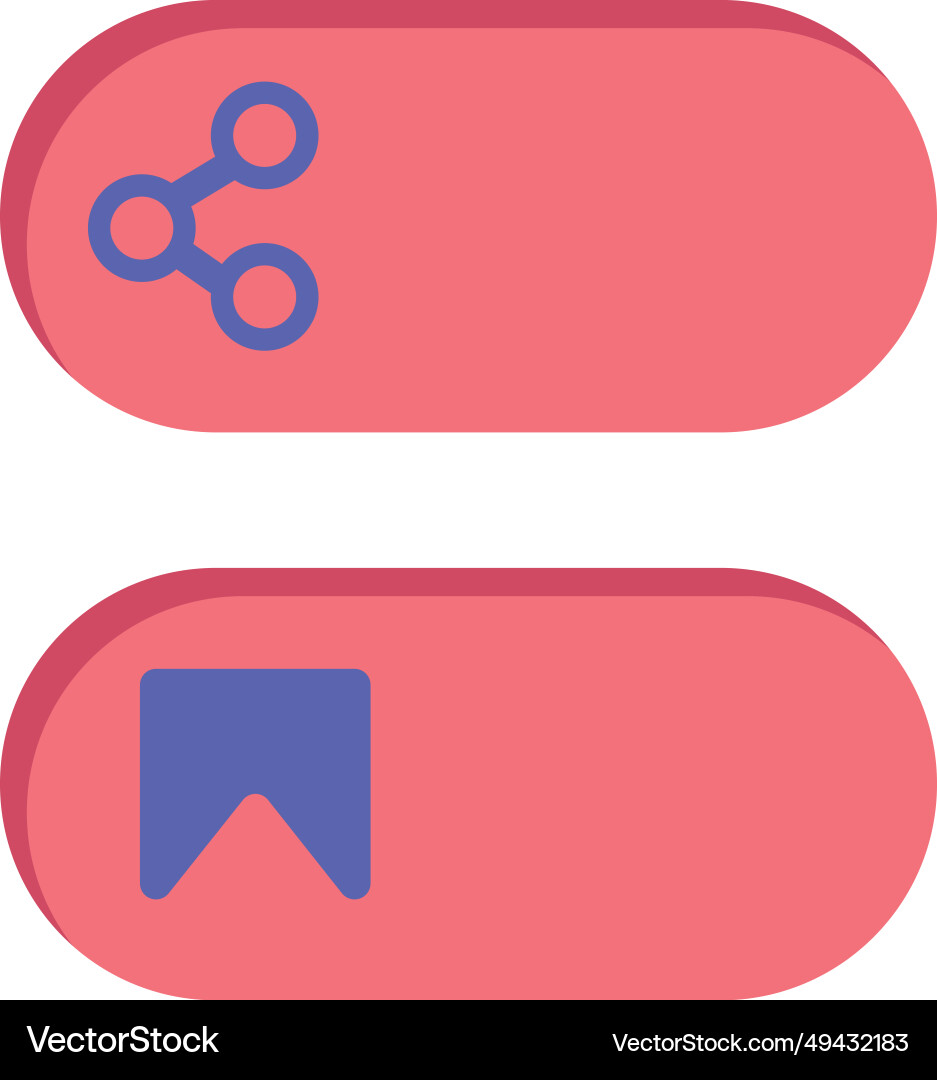 Ui ux element share vector image