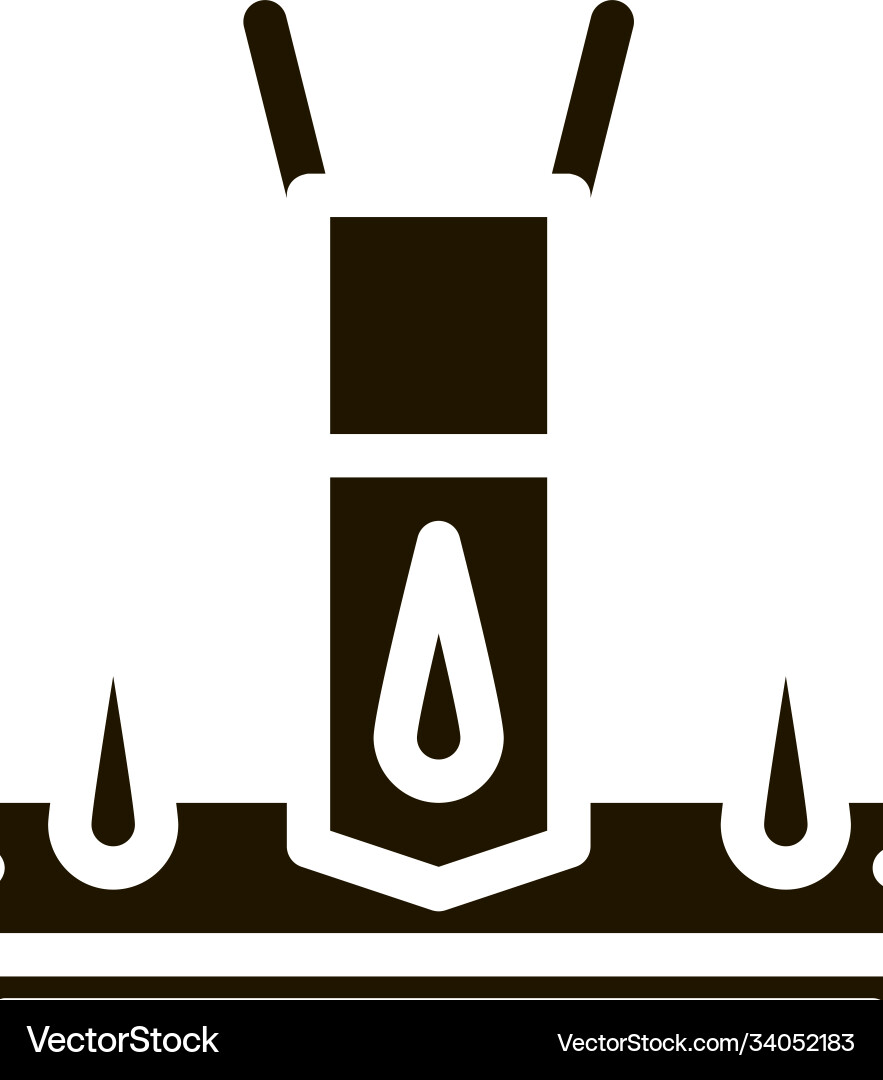 Wachsende Haarwerkzeug-Icon Glyph Wachsende Haarwerkzeug-Icon Glyph vektorbild