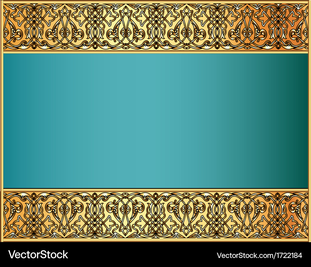 Background with a strip celtic pattern Vector Image