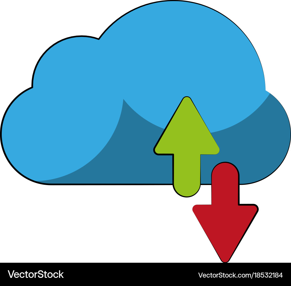 Cloud computing symbol vector image